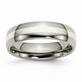 thumbnail image 1 of Titanium 925 Sterling Silver Inlay 6mm Polished Band Size: 11; for Adults and Teens; for Women and Men, 1 of 6
