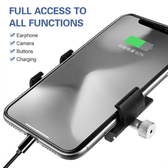 Titanium Alloy 3-Claw Bike Smartphone Mount, Adjustable Handlebar Phone Holder for 3.0-6.8 inch Cell Phones
