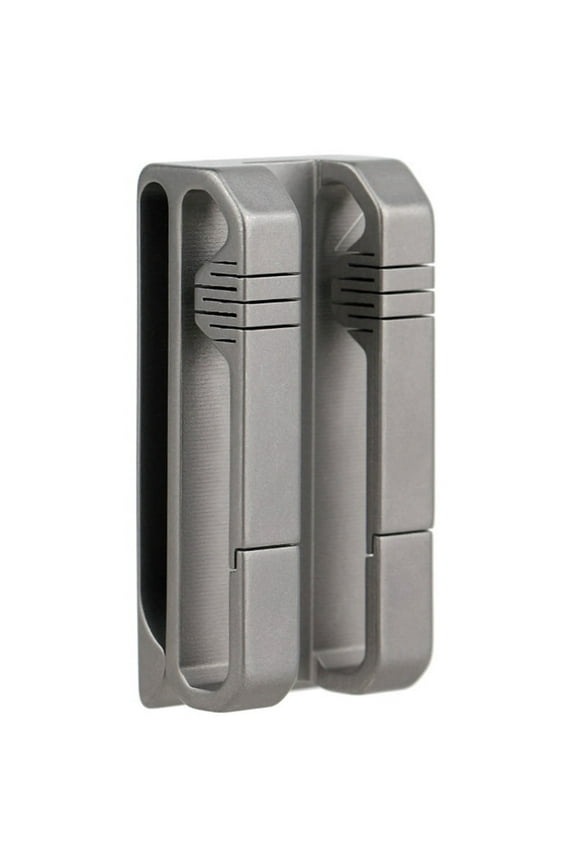 Titanium Alloy Clip-on Carabiner Double Clip Belt Buckle Outdoor Sports Waist Keychain Pocket Tools Keychain Pendant,1 x Double clip belt buckle,Gray