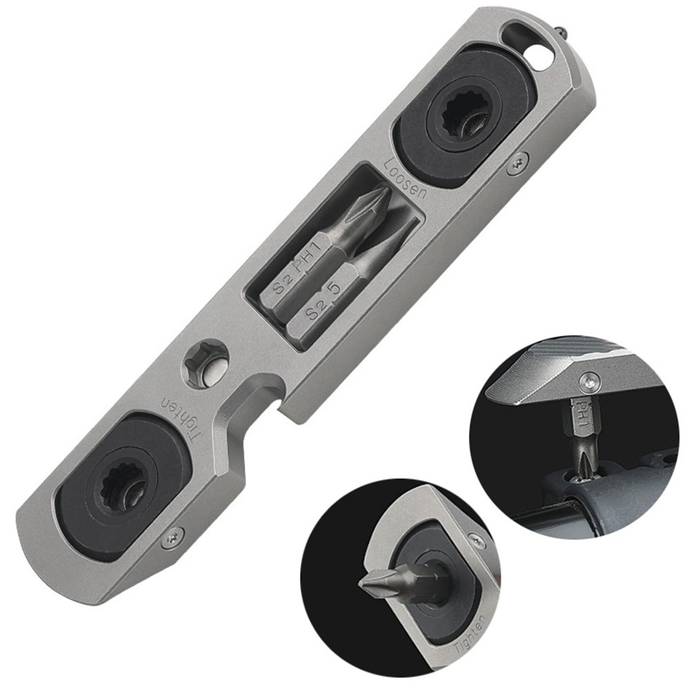 Titanium Alloy Crowbar Tools Multifunction Bottle Opener Ratchet