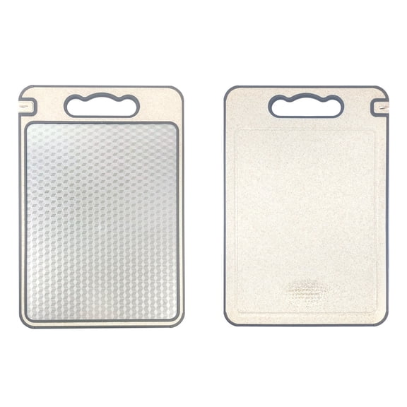 Titanium Alloy Cutting Board with Built-In Ceramic Sharpener, Double-Sided Non-Slip Kitchen Board with Juice Garlic Grater, Dishwasher Safe, Odor Resistant, 1X Titanium Alloy Cutting Board