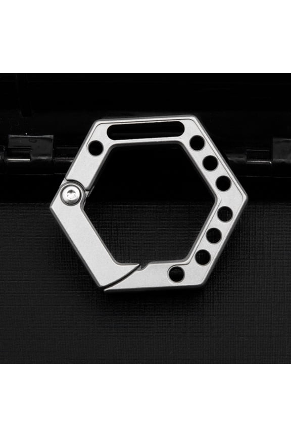 Titanium Alloy Hex Keychain Clip, Lightweight EDC Carabiner Key Ring Holder for Car Keys, Bags & Everyday Carry