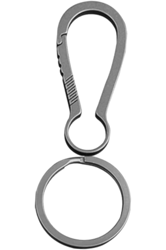 Titanium Alloy Keychain Clip Compact Quick Release Carabiner Hook for Men Portable and Durable Key Ring for Belt Backpack Lightweight Design with Resistant Finish