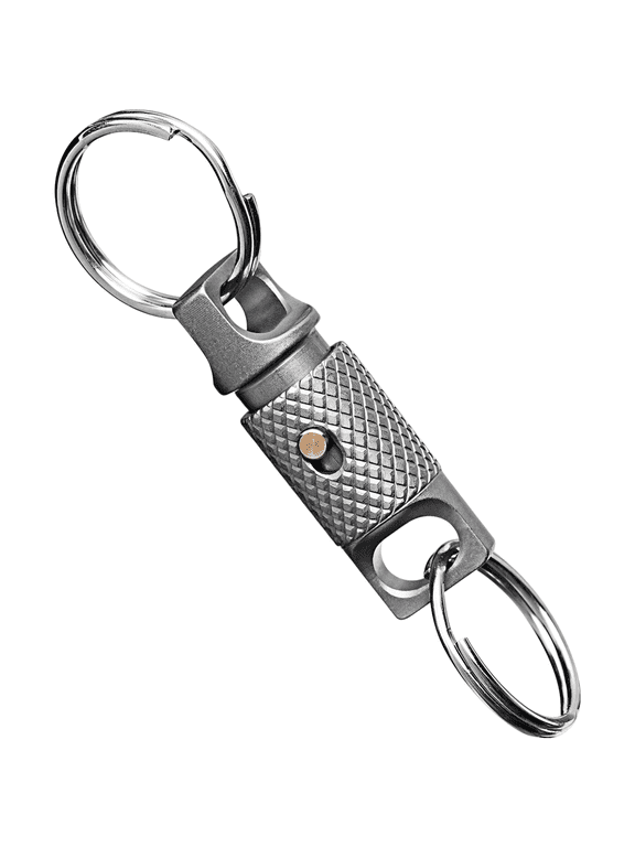 Titanium Alloy Keychain Swivel, 360 Degree Rotation, Anti-Tangle, Fast Key Loop, Securing Holder, Strong Duty, Small Form, Carryable, Key Organizer for All