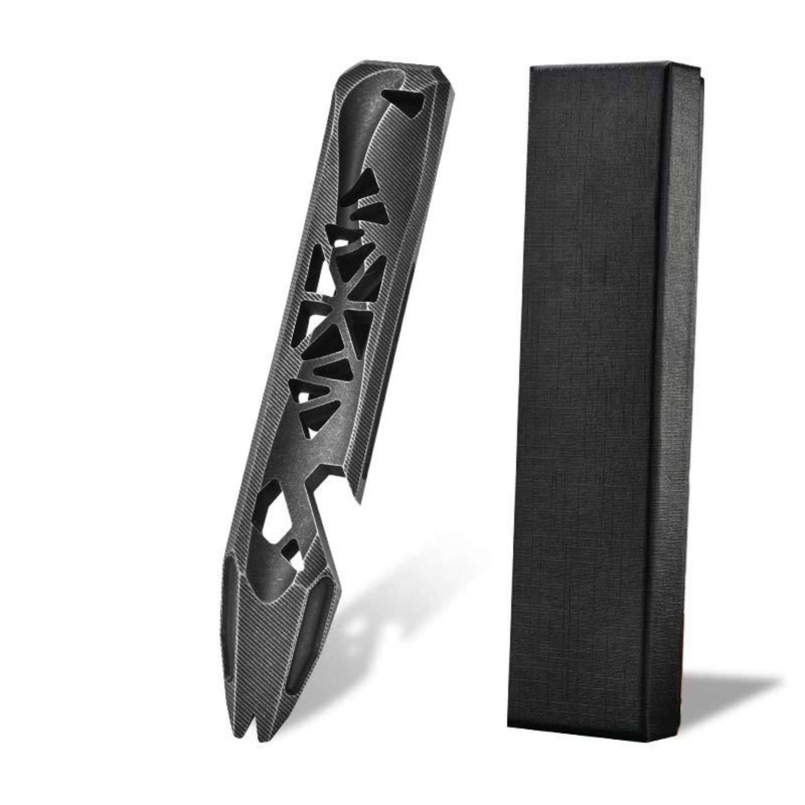 Titanium Alloy Mini EDC Pry Bar Multi-Tool with Pocket Clip – CNC Machined TC4 Titanium Bottle Opener, Nail Puller & Screwdriver Assist for Outdoor, Camping & Everyday Carry