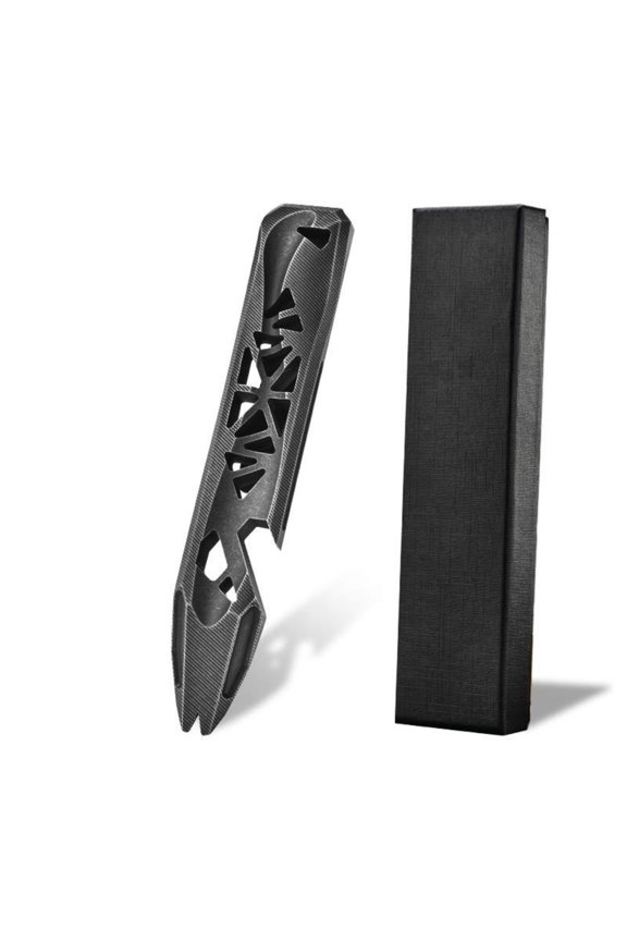 Titanium Alloy Mini EDC Pry Bar Multi-Tool with Pocket Clip – CNC Machined TC4 Titanium Bottle Opener, Nail Puller & Screwdriver Assist for Outdoor, Camping & Everyday Carry