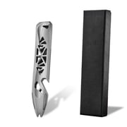 Titanium Alloy Mini EDC Pry Bar Multi-Tool with Pocket Clip   CNC Machined TC4 Titanium Bottle Opener, Nail Puller & Screwdriver Assist for Outdoor, Camping & Everyday Carry