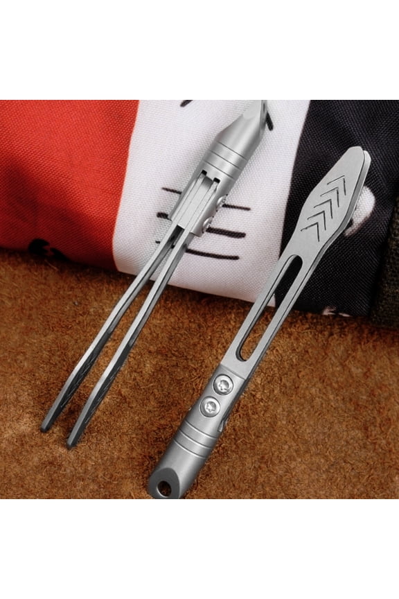 Titanium Alloy Mini Tweezers Keychain Tool, Lightweight EDC Portable Clamping Tool with Precision Grip, Compact Outdoor & Everyday Carry Accessory