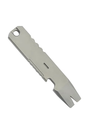 Titanium Alloy Multitool EDC Pry Bar, 3.8 in Heavy Duty Keychain Tool with Bottle Opener, Screwdriver, Flat Design for Outdoor, Camping, Everyday Carry