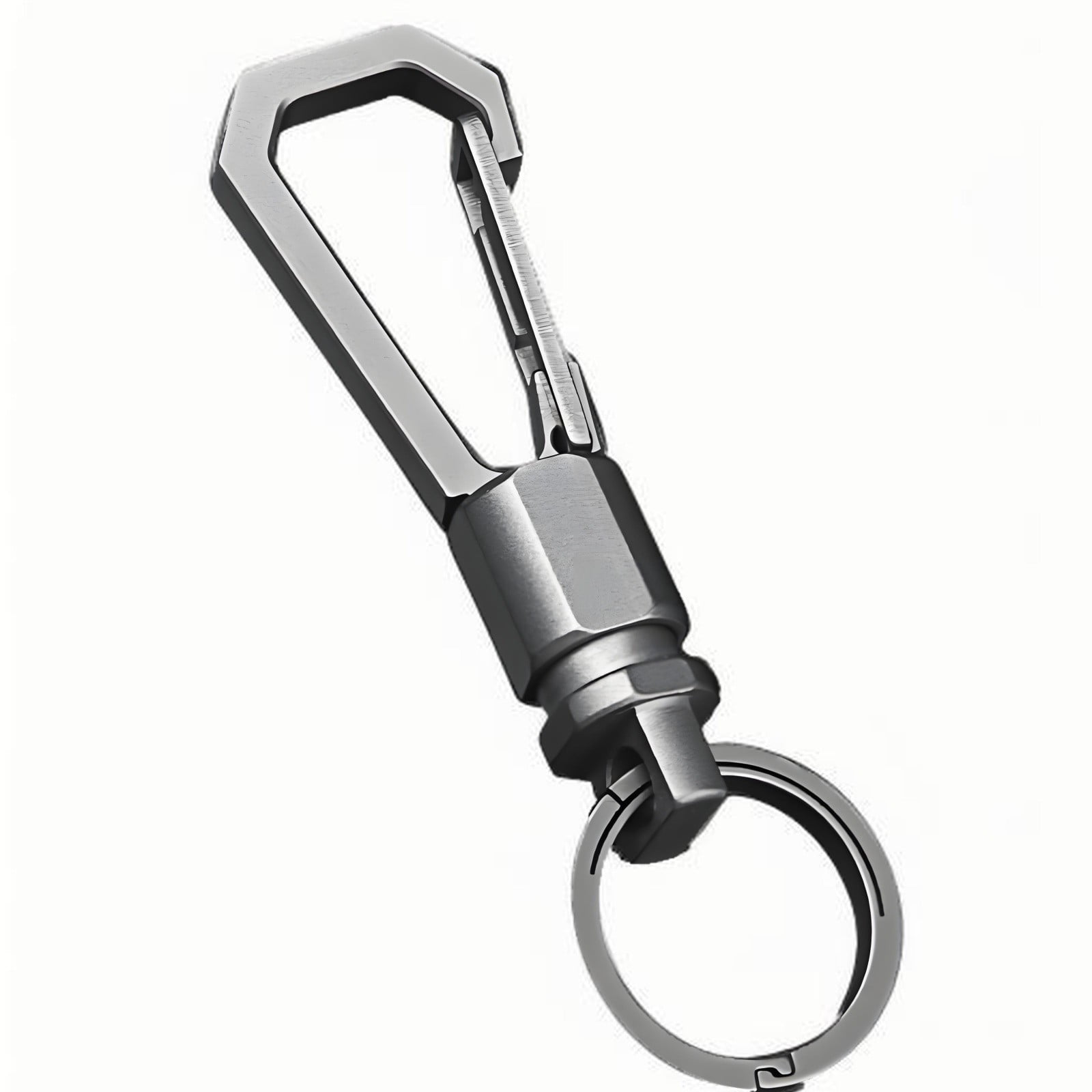Titanium Alloy Quick Release Keychain with 360° Swivel, Lightweight EDC Clip & Key Ring Set for Car Keys, Bags and Everyday Carry