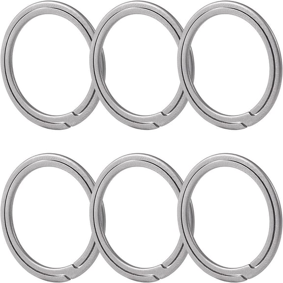 Titanium Alloy Split Rings Double Loops Jump Rings Platinum 27.5x1.5mm Inner Diameter: 22mm 6pcs/box DIY