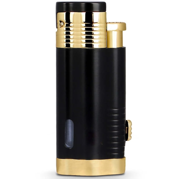 Titanium Alloy Torch Lighter Adjustable Flame Refillable Ignition Tool for Outdoor Fire Needs