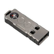 Titanium Alloys Emergency Keyring Whistle Survival Hikings Compasses Whistle