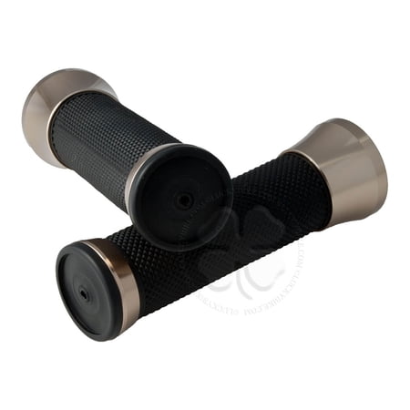Titanium Anodized CNC Hand Grip 7/8" Handlebar OEM Replacement Rubber Artemis