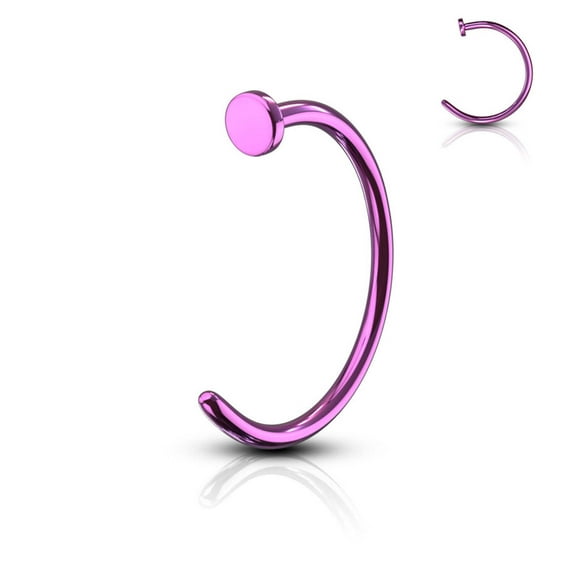 Titanium Anodized Nose Ring Hoop 20 Gauge - 8 Colors