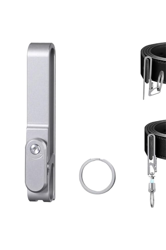 Titanium Belt Clip, Locked Belt Key Holder, Quick Release Keychain, Gifts for Men - O-ring