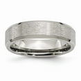 thumbnail image 1 of Titanium Beveled Edge 6mm Stone and Brushed Band Size: 10; for Adults and Teens; for Women and Men, 1 of 6