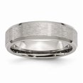 thumbnail image 1 of Titanium Beveled Edge 6mm Stone and Polished Band, 1 of 5