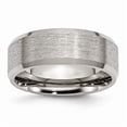 thumbnail image 1 of Titanium Beveled Edge 8 mm Satin & Brushed Band - Size 14.5, 1 of 1