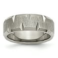 thumbnail image 1 of Titanium Beveled Edge Notched 8mm Brushed Band, 1 of 6