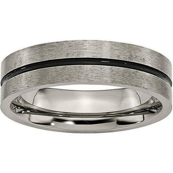 Titanium Black Enamel 6mm Brushed Band