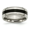 thumbnail image 1 of Titanium Black Enameled 8mm Polished Band Ring - Size 7, 1 of 2
