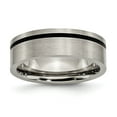 thumbnail image 1 of Titanium Black Rubber Flat 7mm Brushed Band, 1 of 11