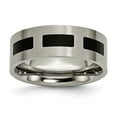 thumbnail image 1 of Titanium Black Rubber Flat 8mm Brushed Band, 1 of 12