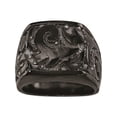 thumbnail image 1 of Titanium Black Ti Casted Design Signet Ring, 1 of 6