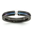 thumbnail image 1 of Titanium Black Ti Multi-colored Anodized w/3mm .10ct dia. 4mm Band, 1 of 7
