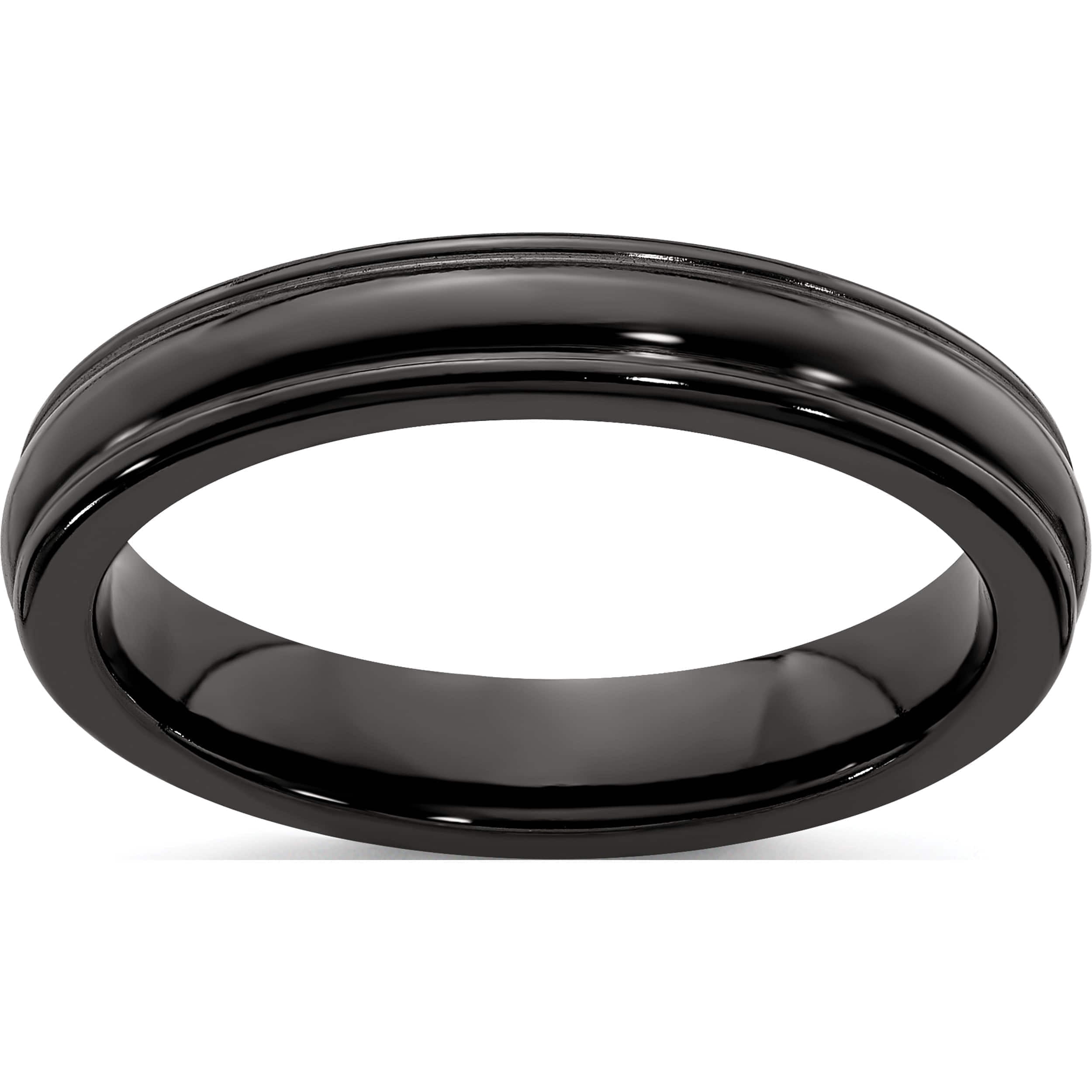 Titanium Black Ti Triple Domed 4mm Band - Walmart.com