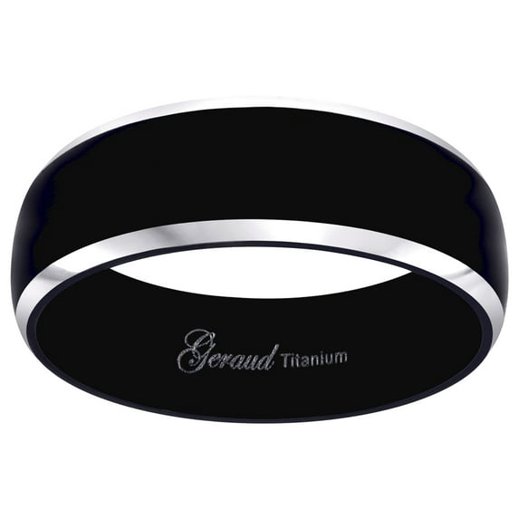 Titanium Black Tone Mens Domed Comfort-Fit Wedding Band 8mm Size 11.5 Wedding Band for Men