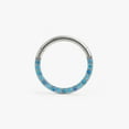 thumbnail image 1 of Titanium Blue Opal And Aquamarine Daith Jewelry & Septum Rings, 1 of 7