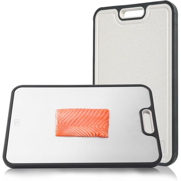 Titanium Board for Kitchen, Double Side Large Board for Meats, Fruits And Vegetables, Chopping Board with with Juice Groove, 15.2x10.4inch