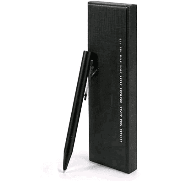 Titanium Bolt Action Pen  Refillable Fine Tip 0.5mm Ballpoint, Matte Black Sandblasted Finish, Durable EDC Writing Pen with Pocket Clip, Gift Box Included$$Office