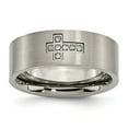 thumbnail image 1 of Titanium Brushed 0.07ct. tw. Diamond Cross Flat Band Size: 10; for Adults and Teens; for Women and Men, 1 of 7