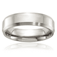 thumbnail image 1 of Titanium 6mm Edge Plain Classic Wedding Band Ring, 1 of 9
