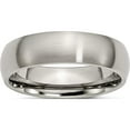 thumbnail image 1 of Titanium Brushed 6mm Half Round Band (Size 14) Made In China tb25-14, 1 of 5