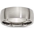 thumbnail image 1 of Titanium Brushed 8mm Half Round Band (Size 8.5) Made In China tb26-8.5, 1 of 5