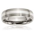 thumbnail image 1 of Titanium 925 Sterling Silver 6mm Wedding Band Ring, 1 of 9