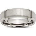 thumbnail image 1 of Titanium Brushed And Polished 6mm Beveled Edge Band (Size 9.5) Made In China tb9-9.5, 1 of 5