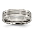 thumbnail image 1 of Titanium Brushed And Polished 6mm Grooved Band (Size 5) Made In China tb188-5, 1 of 4