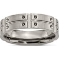 thumbnail image 1 of Titanium Brushed And Polished 6mm Grooved Band (Size 7) Made In China tb319-7, 1 of 5