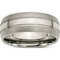 thumbnail image 1 of Titanium Brushed And Polished 8mm Grooved Band (Size 6) Made In China tb191-6, 1 of 5