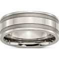 thumbnail image 1 of Titanium Brushed And Polished 8mm Grooved Band (Size 7.5) Made In China tb203-7.5, 1 of 5