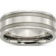 thumbnail image 1 of Titanium Brushed And Polished 8mm Grooved Band (Size 7) Made In China tb203-7, 1 of 5