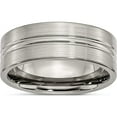 thumbnail image 1 of Titanium Brushed And Polished 8mm Grooved Band (Size 8) Made In United States tb119-8, 1 of 5