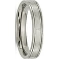 thumbnail image 1 of Titanium Brushed Center 4mm Roman Numerals Band (Size 6) Made In China tb248-6, 1 of 6