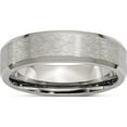 thumbnail image 1 of Titanium Brushed Center 6mm Beveled Edge Band (Size 7.5) Made In China tb29-7.5, 1 of 5