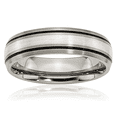 thumbnail image 1 of Titanium Vintage 925 Sterling Silver 6mm Wedding Band Ring, 1 of 13